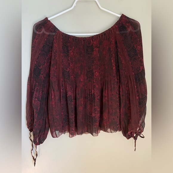 Wilfred Aritzia Talence Pleated Blouse Bishop Sleeves XS - Picture 8 of 10